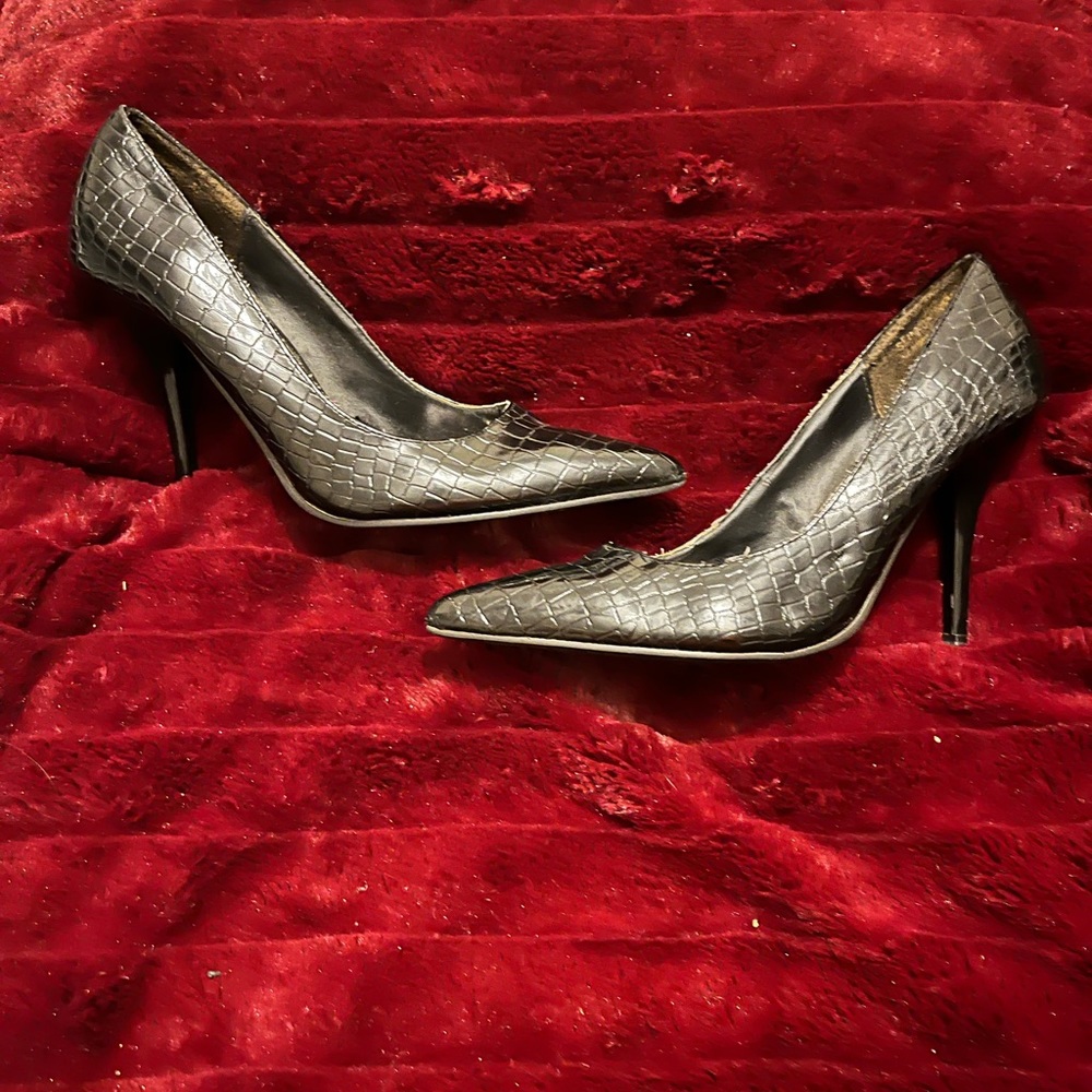 Alligator print heels